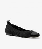 MICHAEL MICHAEL KORS VICKY BALLET BLACK KNIT BALLARINA