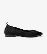 MICHAEL MICHAEL KORS VICKY BALLET BLACK KNIT BALLARINA