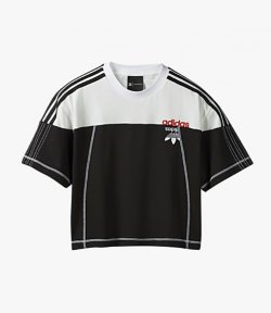 ADIDAS x ALEXANDER WANG BLACK/WHITE CROP TOP