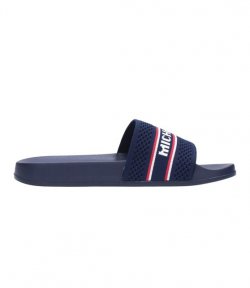 MICHAEL MICHAEL KORS ADMIRAL WHITE RED FABRIC GILMORE SLIDE