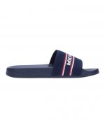 MICHAEL MICHAEL KORS ADMIRAL WHITE RED FABRIC GILMORE SLIDE