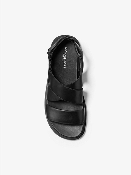 Michael Michael Kors Damon Black Leather Sandal