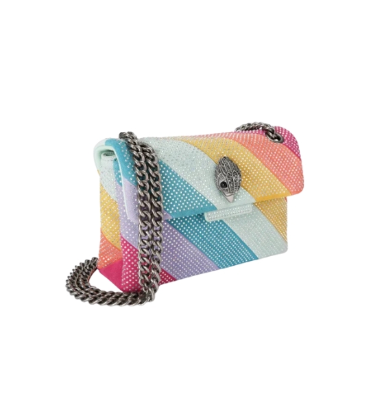Rainbow Leather Mini Kensington Rhinstones Bag