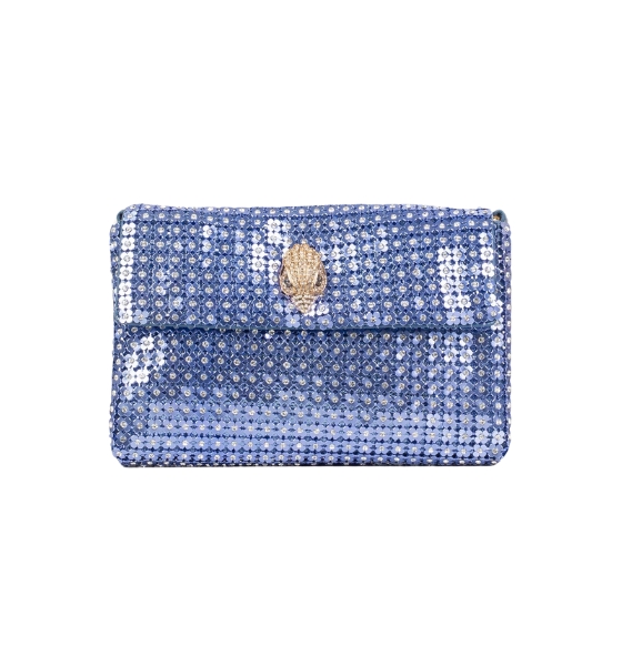 Mid Blue SM Party Flower Shoulder Bag