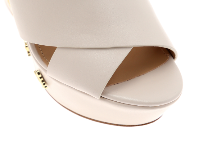 MICHAEL MICHAEL KORS LIGHT CREAM LACEY WEDGE