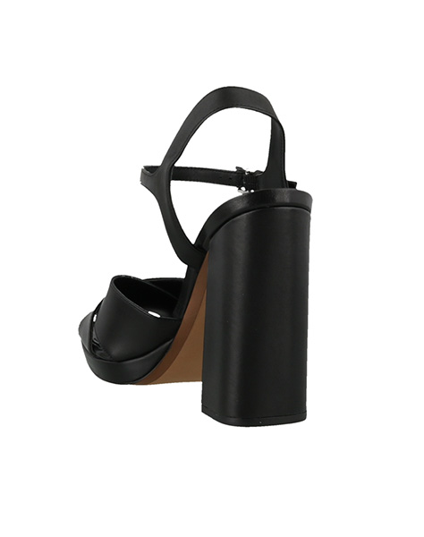 MICHAEL MICHAEL KORS BLACK LEATHER ALEXIA PLATFORM