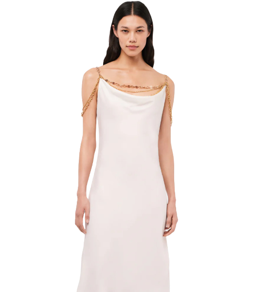 Natural White Robe Long Dress