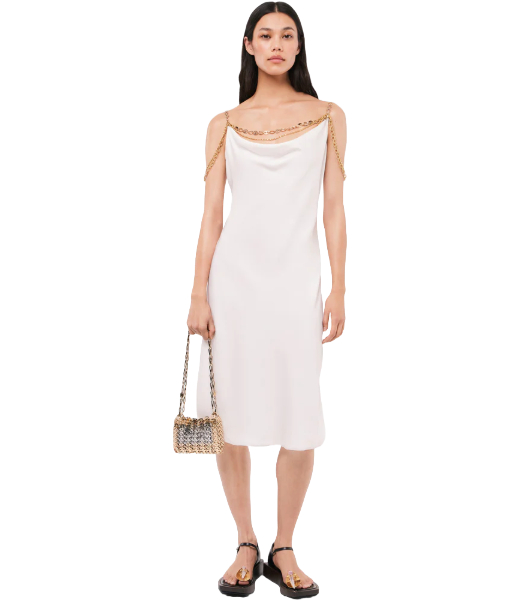 Natural White Robe Long Dress