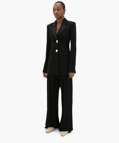 Tailored Fold Black Over Cuff Jacket