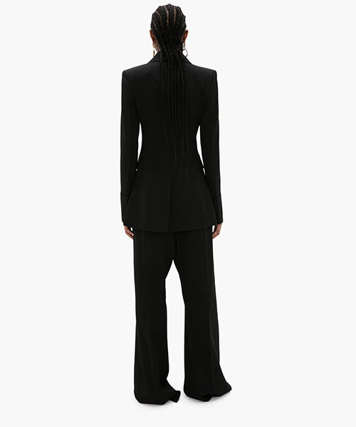 Tailored Fold Black Over Cuff Jacket