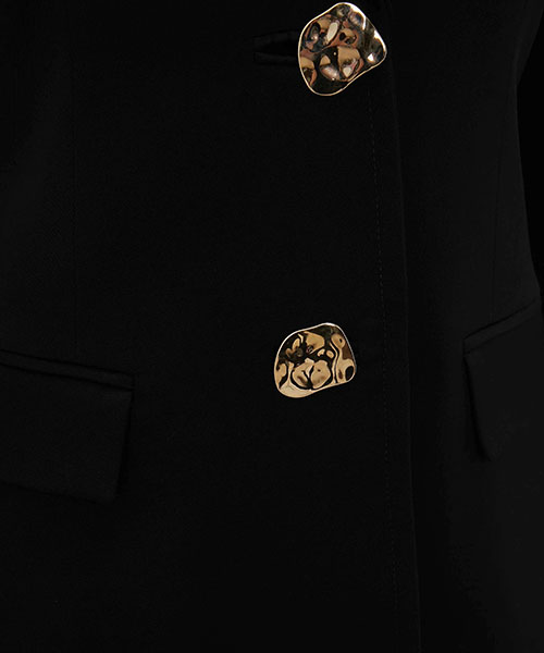 Tailored Fold Black Over Cuff Jacket