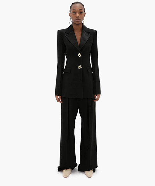 Tailored Fold Black Over Cuff Jacket