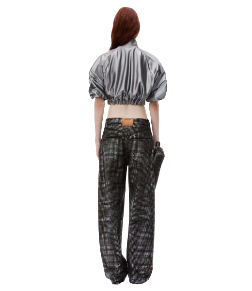 Cropped Earl Grey Track Jacjet With Piping