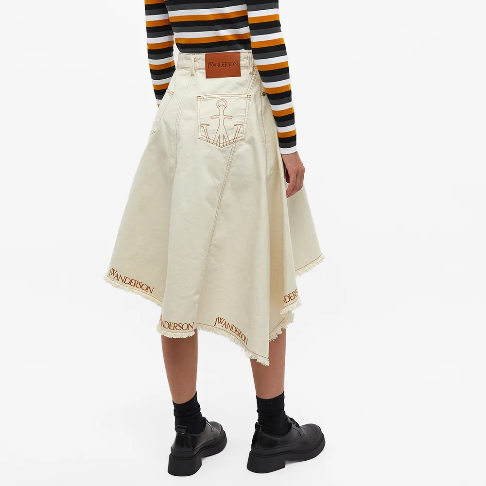 Asymmetric Logo Hem Skirt