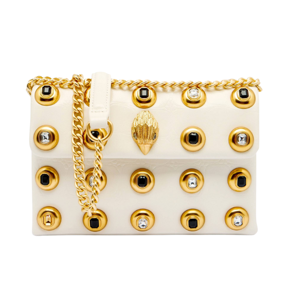 Bone Croc Print/Leather Md Kensington Gems Bag
