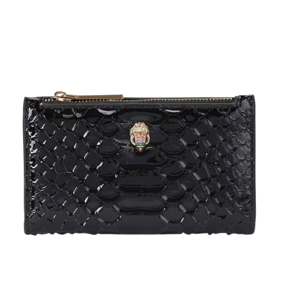 Kensington Black Snake print Bilfold Wallett