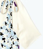KENZO ASYMMETRIC SLIP RUFFLED DRESS