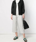 DKNY STRIPE CROP PANT