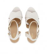MICHAEL MICHAEL KORS LIGHT CREAM LACEY WEDGE
