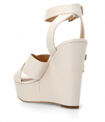 MICHAEL MICHAEL KORS LIGHT CREAM LACEY WEDGE