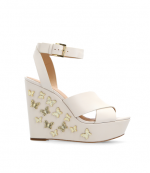 MICHAEL MICHAEL KORS LIGHT CREAM LACEY WEDGE