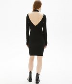 HELMUT LANG VISCOSE STRETCH OPENBACK DRESS