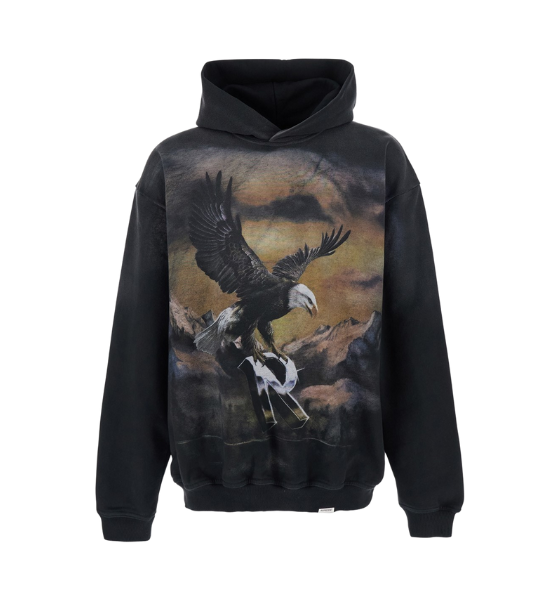 Stained Black Chrome Flight Hoodie