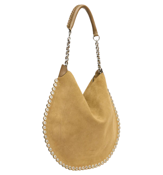Sand Suede Leather Oskan Hobo Soft Shoulder Bag