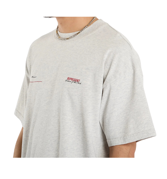 Cream Marl Patron Of The Club T-Shirt