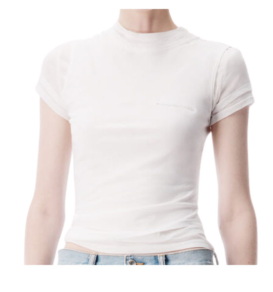 White Layered Ss Top