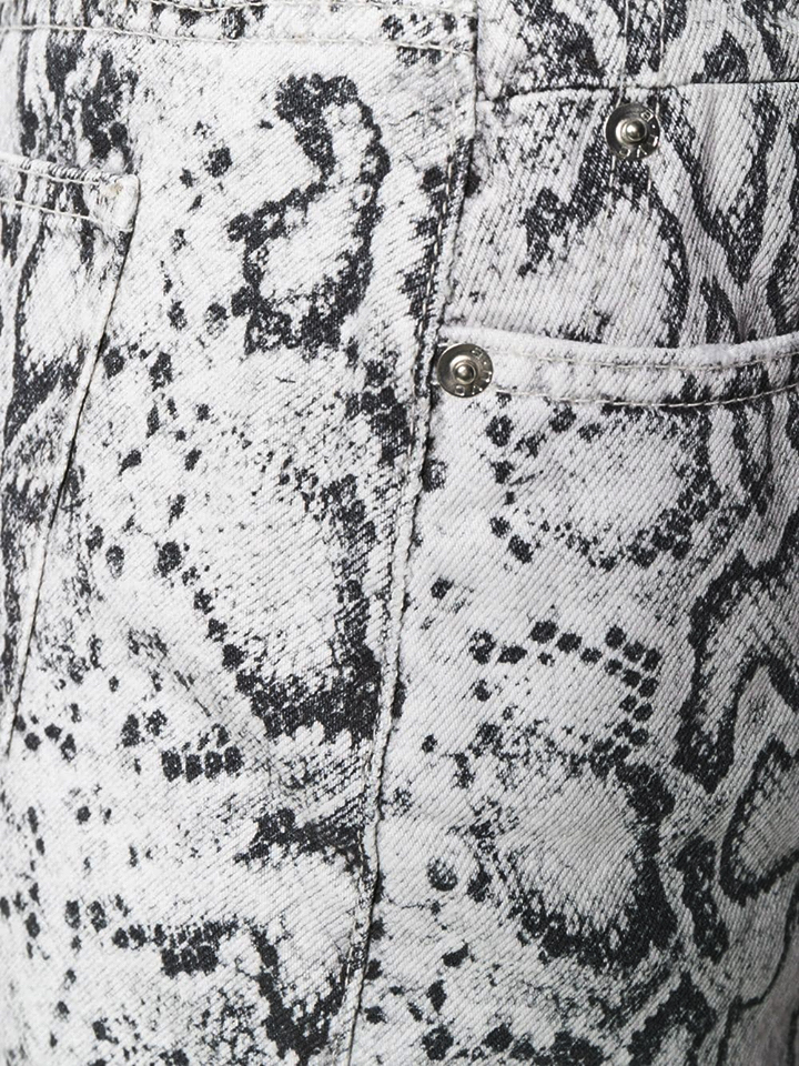 ALEXANDER WANG STACK CROP FATED PYTHON PRINT