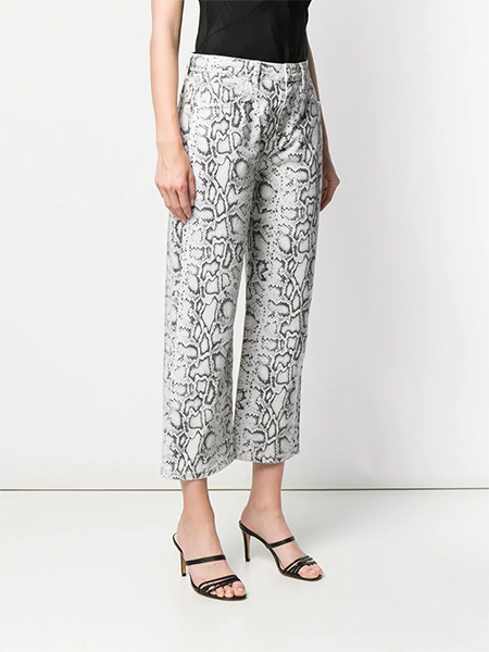 ALEXANDER WANG STACK CROP FATED PYTHON PRINT
