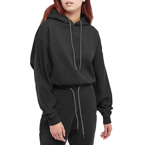 Victoria Beckham Black Cropped Hoodie