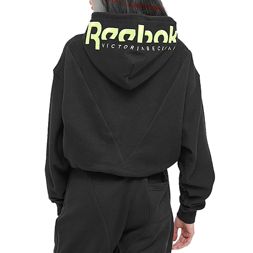Victoria Beckham Black Cropped Hoodie