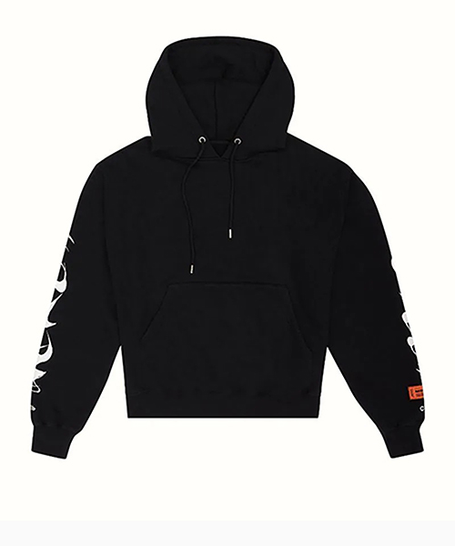 Reular Fit Black HP Brush Hoodie
