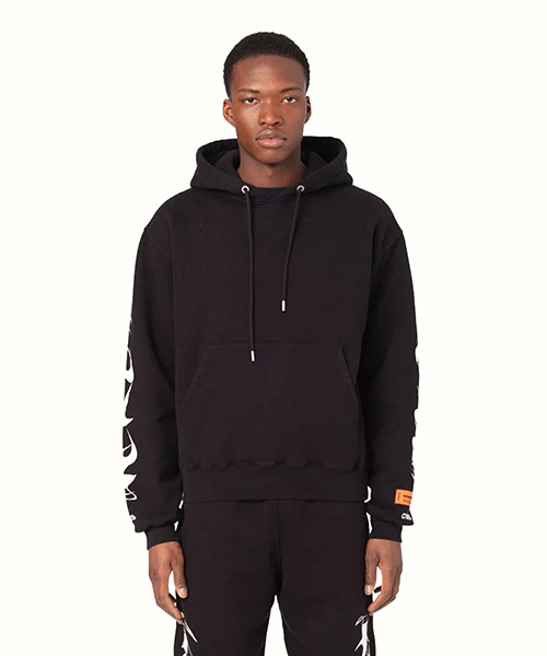 Reular Fit Black HP Brush Hoodie