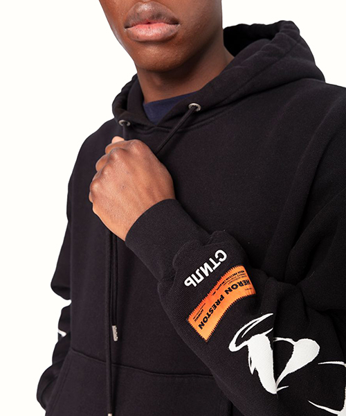 Reular Fit Black HP Brush Hoodie