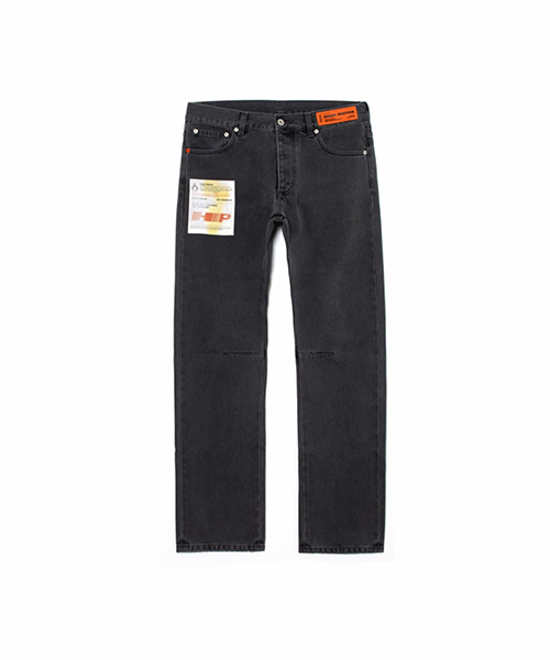 Slim Grey Acidwash Denim Pants
