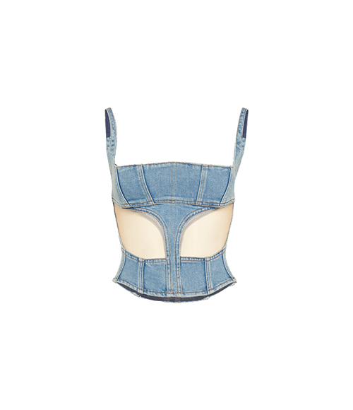 Illusion Denim Corset