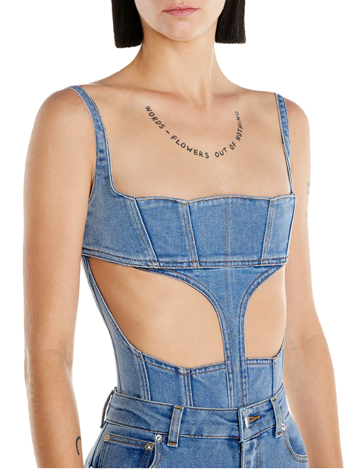 Illusion Denim Corset