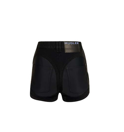 Mugler Black Shorts