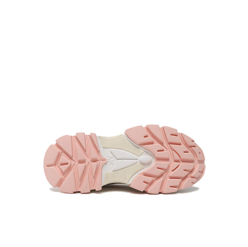 Soft Pink Multi Nick Trainer Metallic Suede