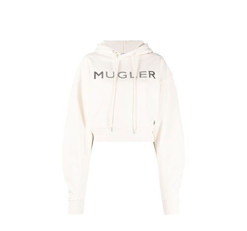 Ivory Silver Logo Sweatshirt