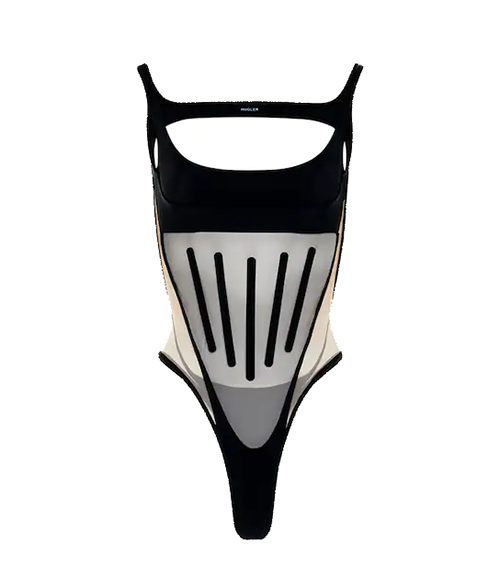 Mugler Black Corset Body