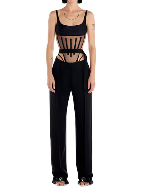 Mugler Black Corset Body