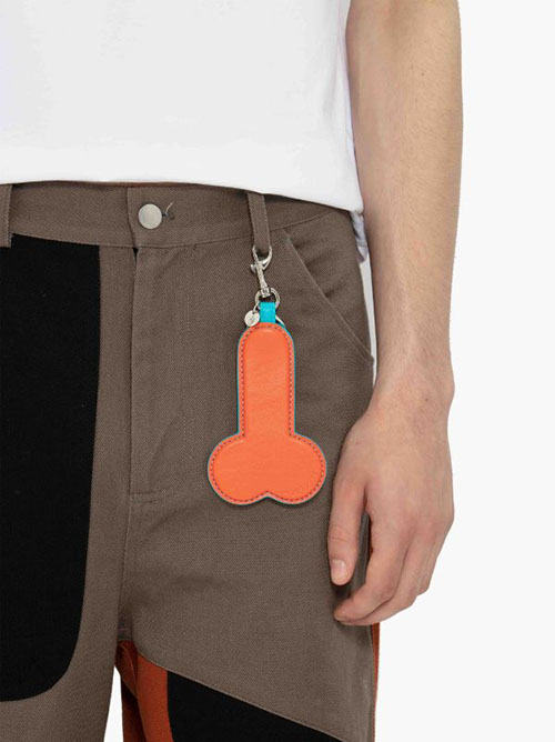 Orange Aqua Penis Keyring