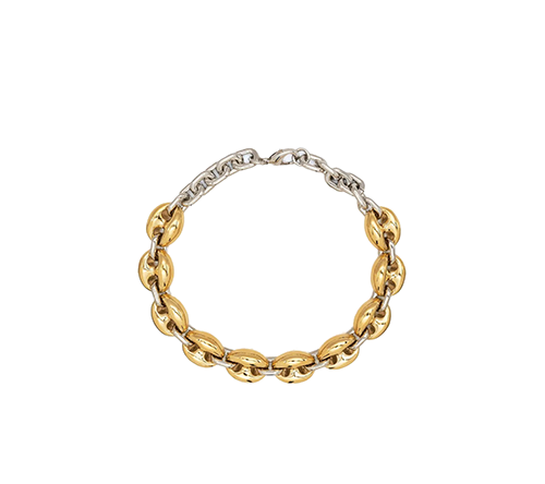X Eight Neck Gold Silver Choker