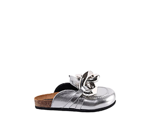Silver Lamb Chain Loafer