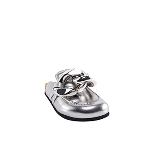 Silver Lamb Chain Loafer