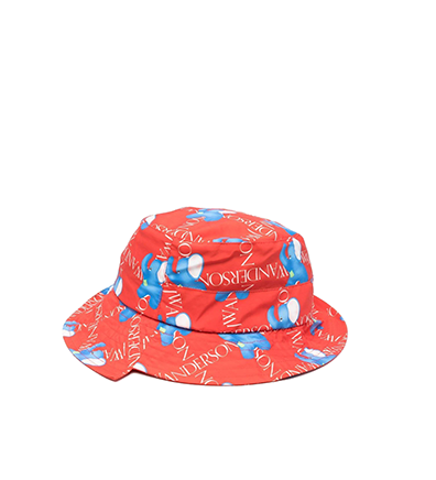 Red Assymetric Bucket Hat